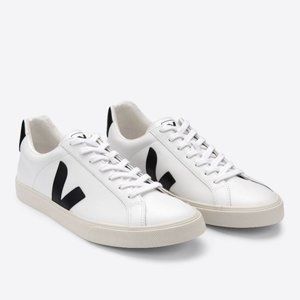 NWOT Veja Esplar Leather White Black Shoes - Please See Description